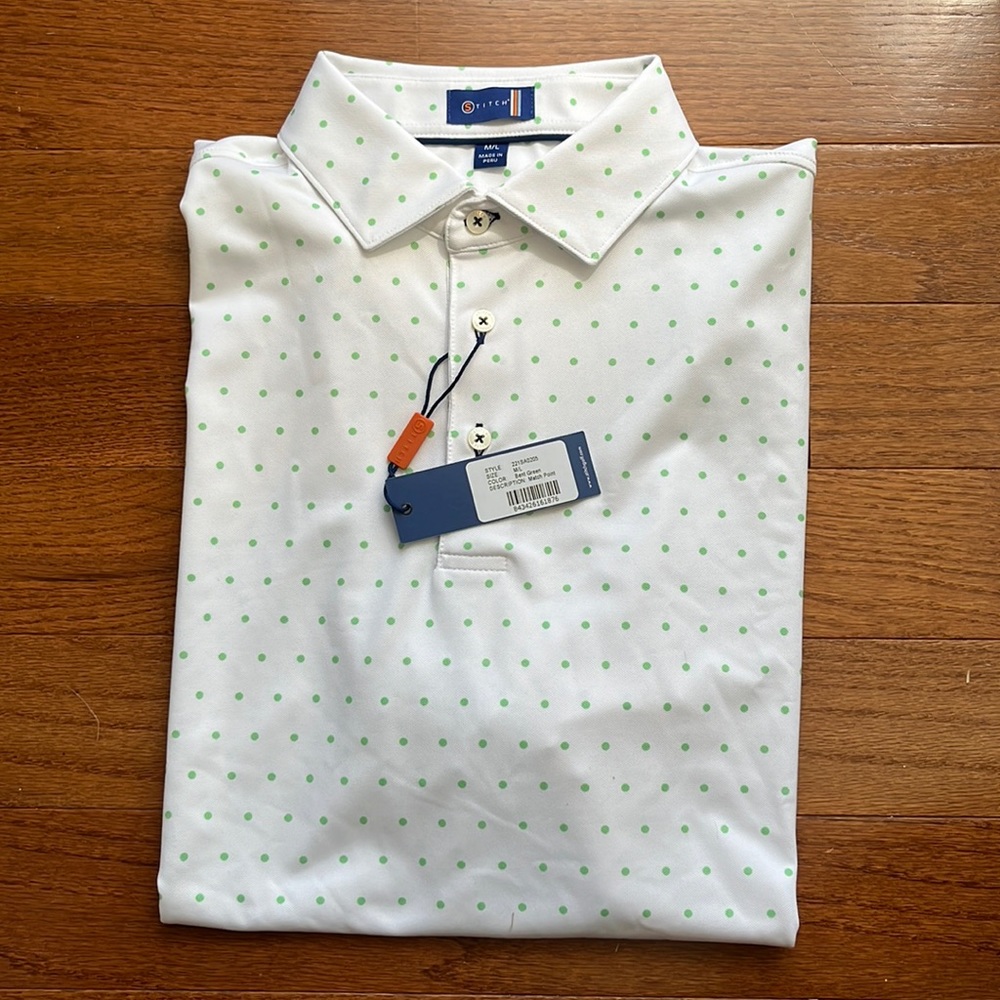 Green Polka Dot Polo